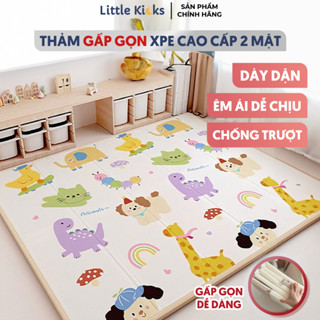 Thảm Gấp Gọn XPE Little Kicks Dày Dặn 2 Mặt An Toàn Cao Cấp Cho Bé