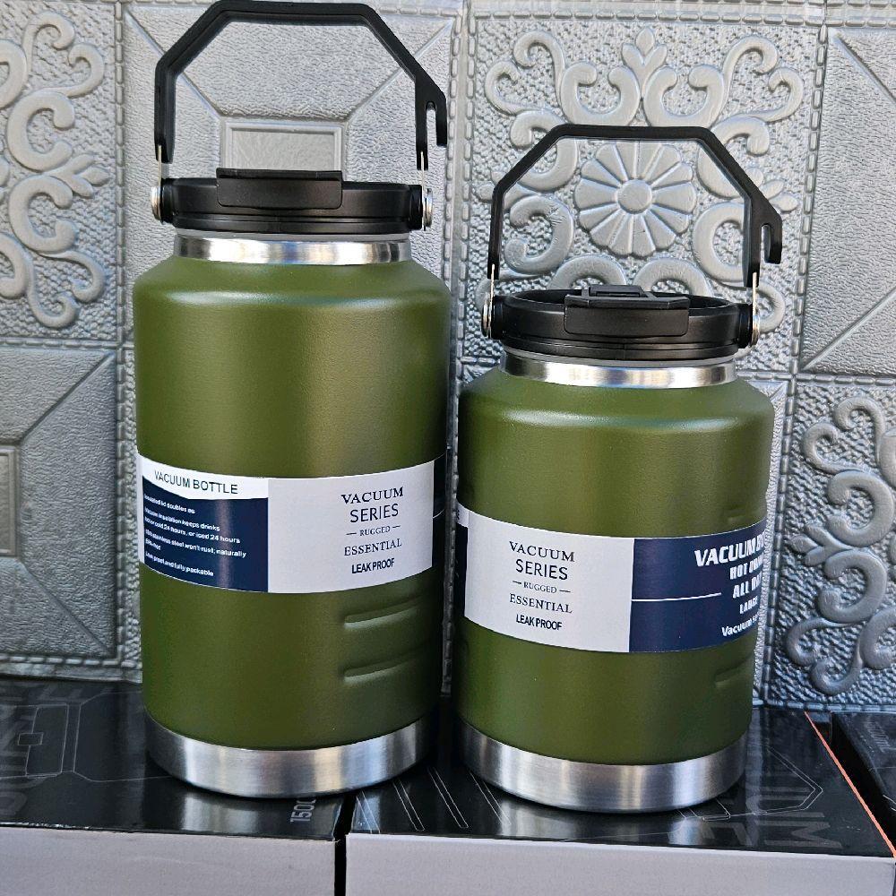 Bình Giữ Nhiệt 304 Dung Tích 1500ml - 2000ml Có Ống Hút Giữ Nhiệt 12-15 Tiếng Chất Liệu Inox 304