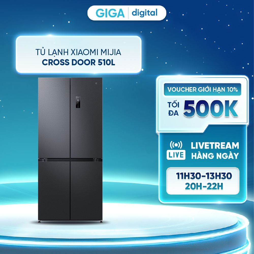Tủ lạnh Xiaomi Mijia Cross Door 510L Inverter MRC51HMPAVN - Ngăn đông mềm iFresh- Ag+ Fresh - 3 chế độ làm lạnh