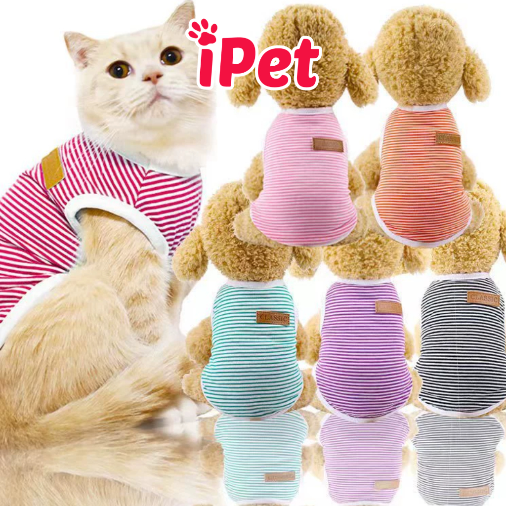 Áo Thun Họa Tiết Sọc Ngang CLASSIC Dành Cho Thú Cưng - iPet Shop