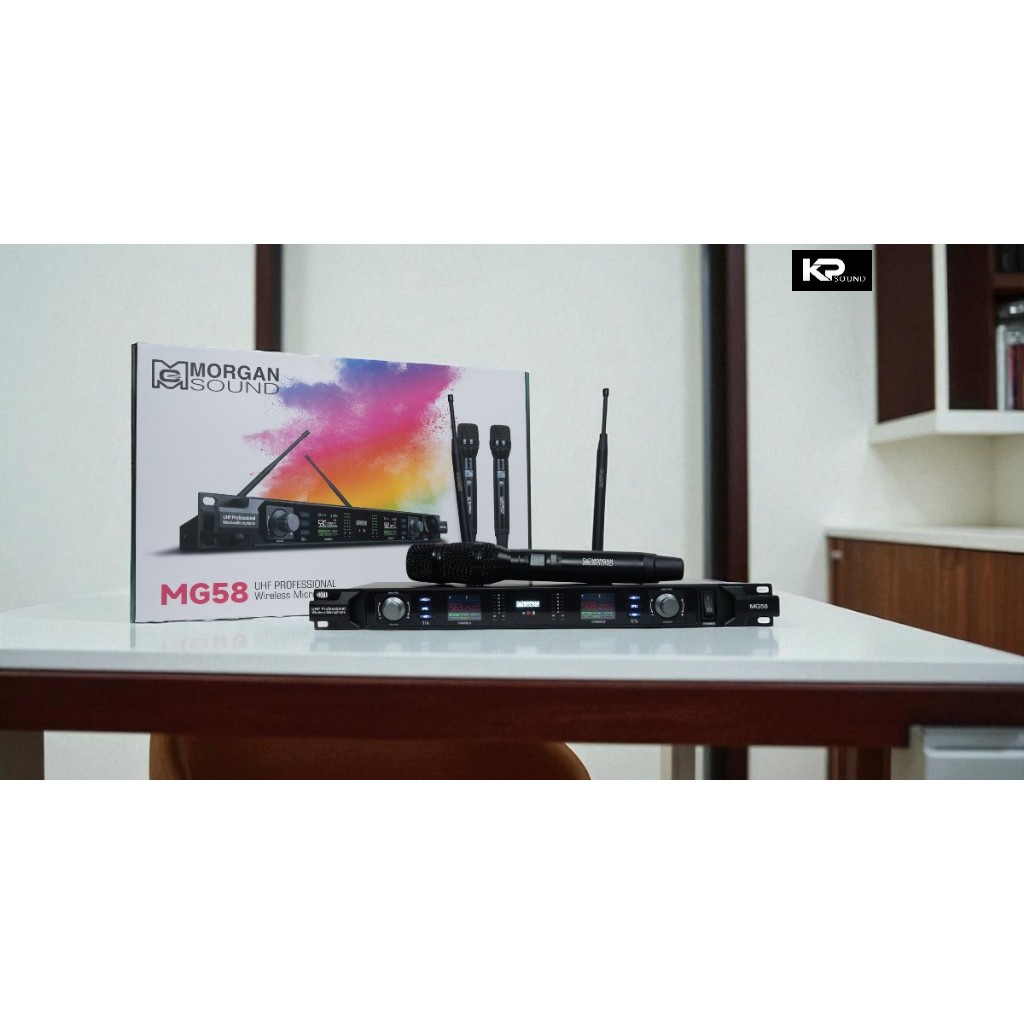 Micro Karaoke Morgan Sound MG58 - Dòng Cao Cấp, Tay Mic Hợp Kim Sang Trọng, Chống Nhiễu, Hát Nhẹ