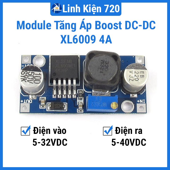 Module Tăng Áp BOOST DC-DC XL6009 5-40V- 4A
