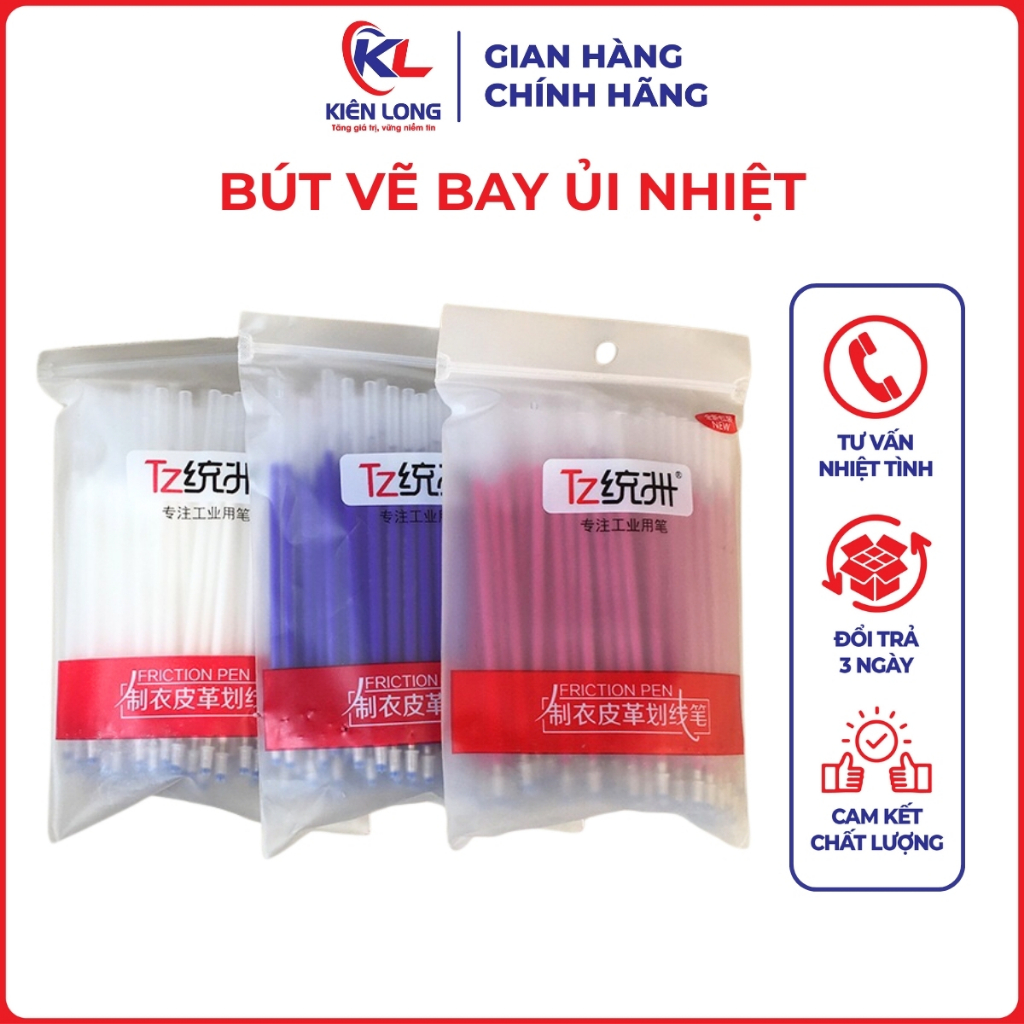 Bút Vẽ Bay Ủi Nhiệt Trên Vải 4 Màu TZ Chính Hãng – 1 Bịch 100 Cây