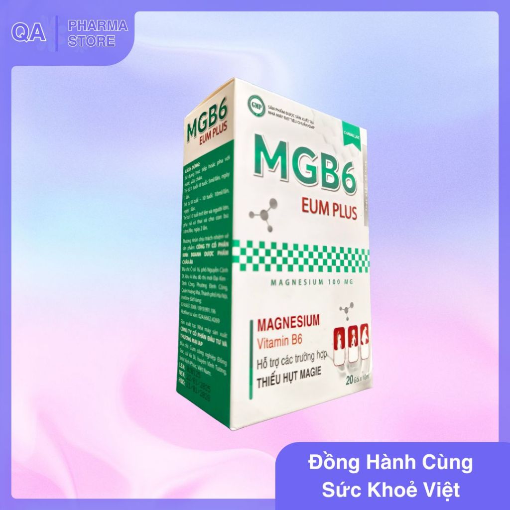 [Chính Hãng] Hộp 20 Gói Magne-B6 EUM – Bí Quyết Giúp Bé Hết Quấy Khóc Đêm, Ngủ Thật Sâu, Hỗ Trợ Phát