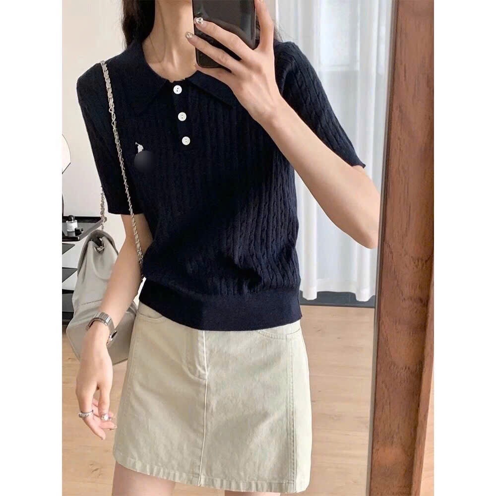 Áo Polo, Áo Cộc Tay Mongtoghi Phối Chất Len Vặn Thừng Thêu Ngựa Nổi Trước Ngực Cổ Bẻ Trẻ Trung Hàng Qccc Shopquacam | BigBuy360 - bigbuy360.vn