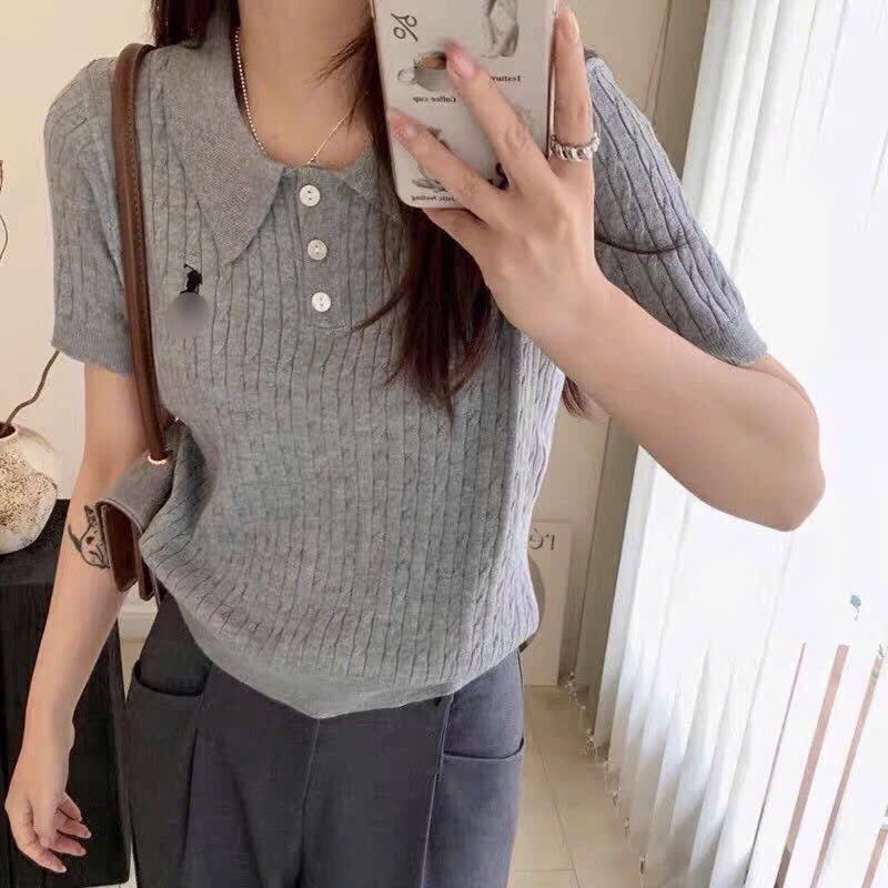 Áo Polo, Áo Cộc Tay Mongtoghi Phối Chất Len Vặn Thừng Thêu Ngựa Nổi Trước Ngực Cổ Bẻ Trẻ Trung Hàng Qccc Shopquacam | BigBuy360 - bigbuy360.vn