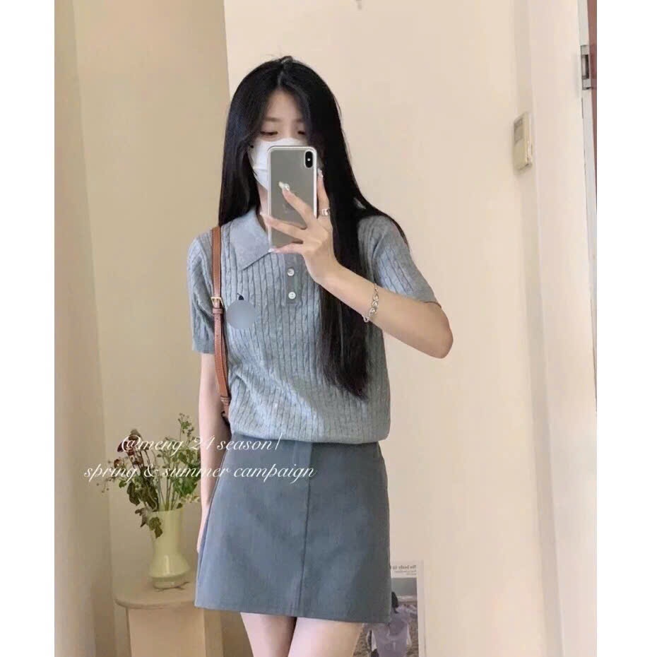 Áo Polo, Áo Cộc Tay Mongtoghi Phối Chất Len Vặn Thừng Thêu Ngựa Nổi Trước Ngực Cổ Bẻ Trẻ Trung Hàng Qccc Shopquacam | BigBuy360 - bigbuy360.vn