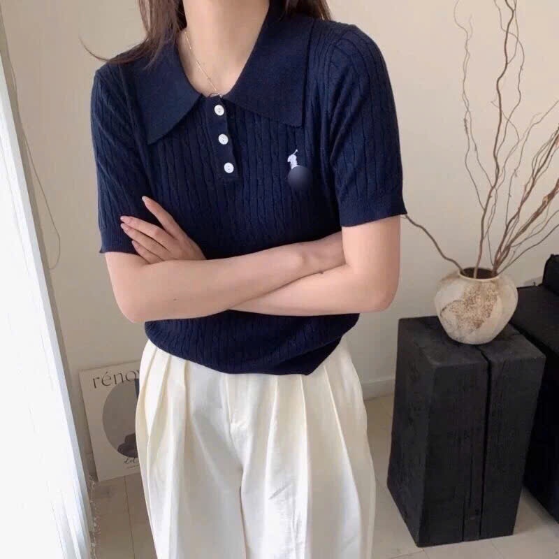 Áo Polo, Áo Cộc Tay Mongtoghi Phối Chất Len Vặn Thừng Thêu Ngựa Nổi Trước Ngực Cổ Bẻ Trẻ Trung Hàng Qccc Shopquacam | BigBuy360 - bigbuy360.vn