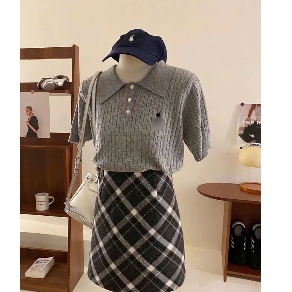 Áo Polo, Áo Cộc Tay Mongtoghi Phối Chất Len Vặn Thừng Thêu Ngựa Nổi Trước Ngực Cổ Bẻ Trẻ Trung Hàng Qccc Shopquacam | BigBuy360 - bigbuy360.vn