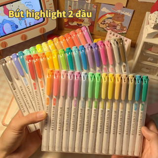 5/15/25 màu - Bút highlight đồ dùng học tập-Bút đánh dấu 2 đầu-Bút dạ quang màu bút sổ tay xinh-Văn phòng phẩm học sinh