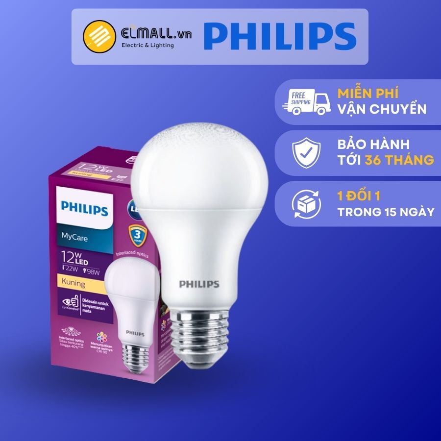 Bóng led bulb Philips 4W, 6W, 8W, 10W, 12W MyCare E27 1CT/12 9 APR CHÍNH HÃNG GIÁ RẺ