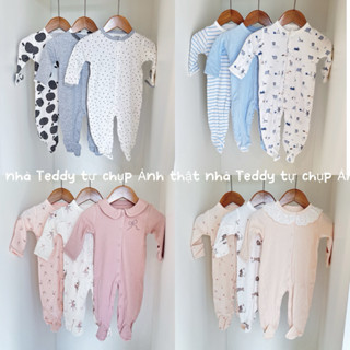 [Body sleep]_Set 3 body liền tất hoạ tiết dễ thương cho bé trai bé gái 0-1 tuổi_Hàng QCCC