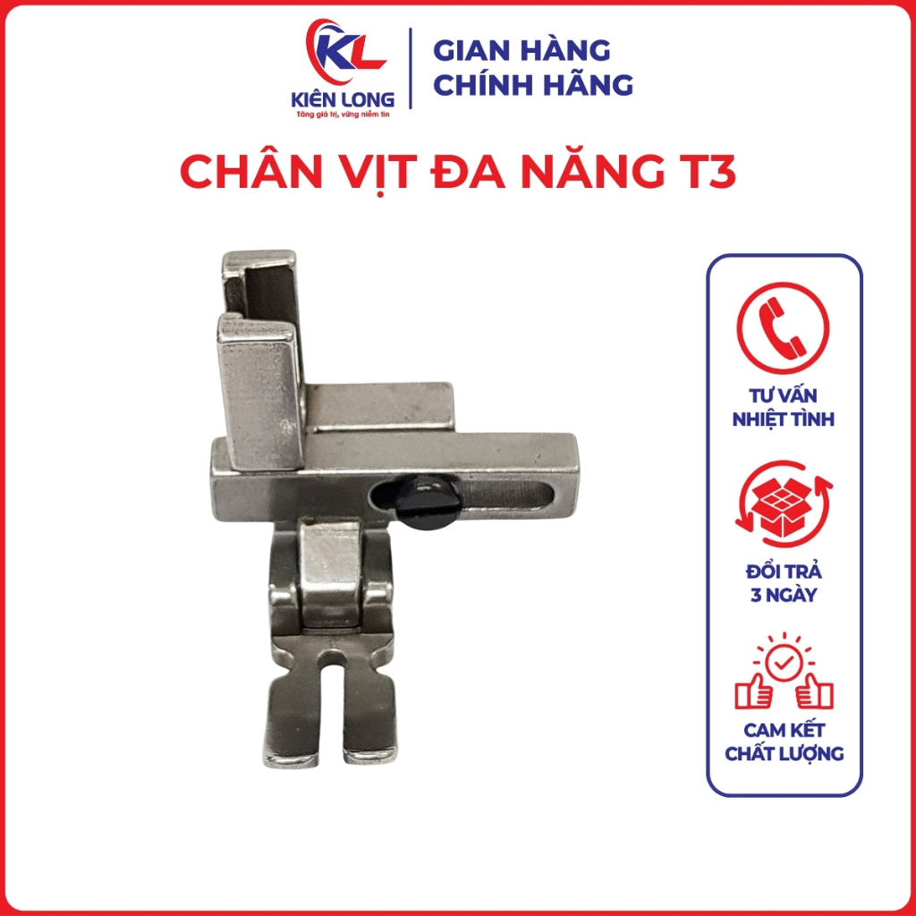 Chân Vịt Đa Năng T3 Chính Hãng – Tra Khóa, Chạy Né, Chạy Mí Cho Máy May 1 Kim Công Nghiệp (Mẫu Mới)