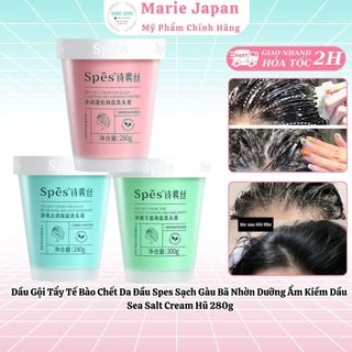  Dầu Gội Tẩy Tế Bào Chết Da Đầu Spes Sạch Gàu Bã Nhờn Dưỡng Ẩm Kiềm Dầu Sea Salt Cream Hũ 280g 