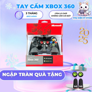 💛 Giá Sốc 💛Tay cầm Chơi Game Microsoft Xbox 360 Full box 2023, Có Rung Chơi Game Fo4 Full Skill Dành Cho PC Laptop