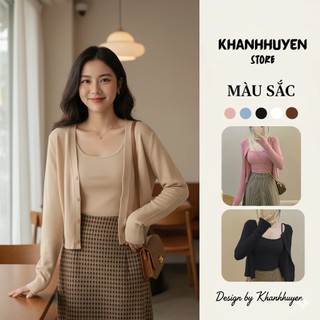  Áo Khoác Cardigan Nữ Form Vừa Chất Cotton Lông Mịn Cao Cấp 