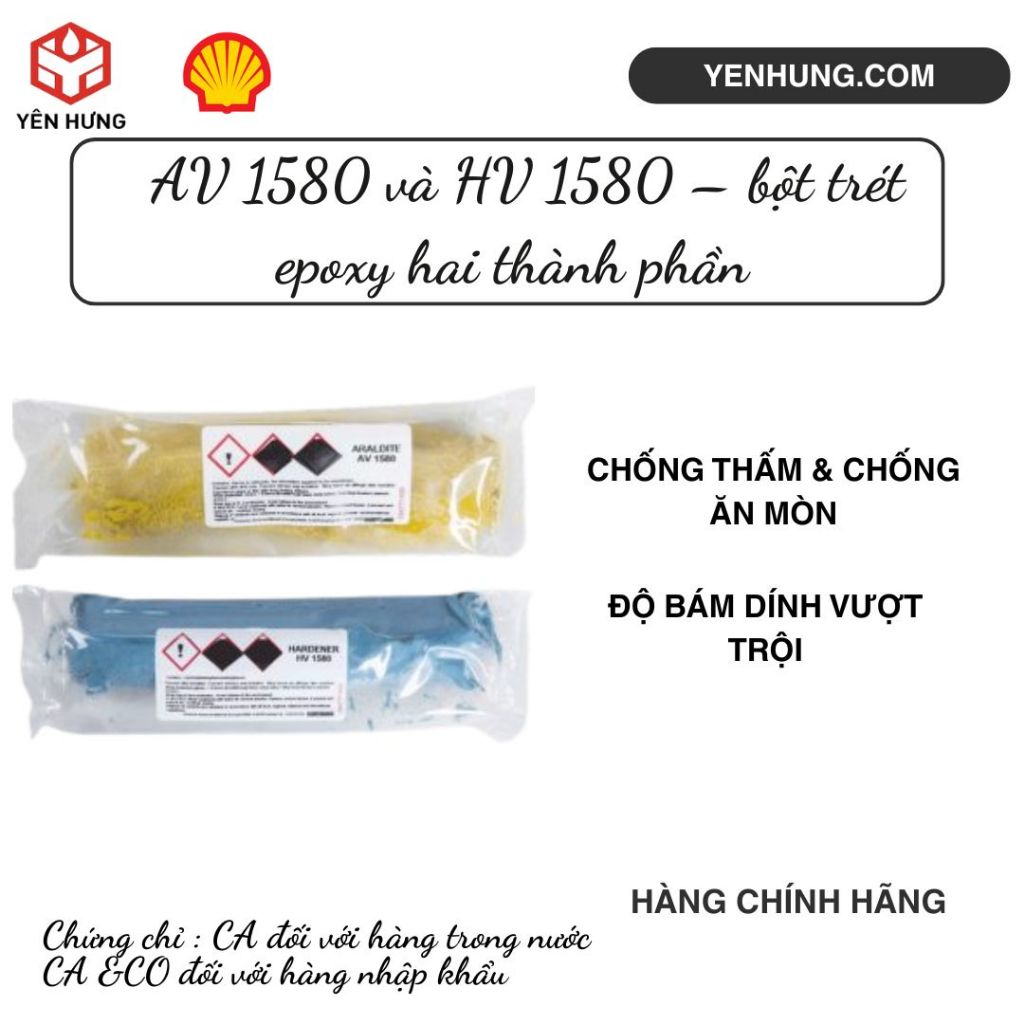 AV 1580 và HV 1580 Bột trét epoxy hai thành phần