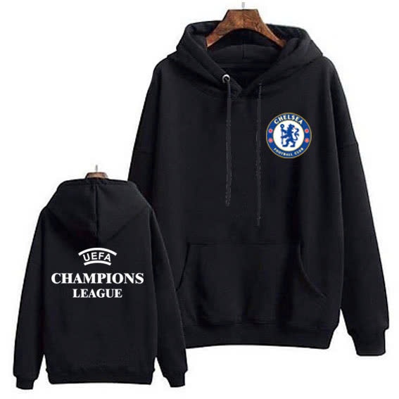 áo hoodie Chelsea , áo in Logo Champions League - áo Câu lạc bộ bóng đá Chelsea in theo yêu cầu