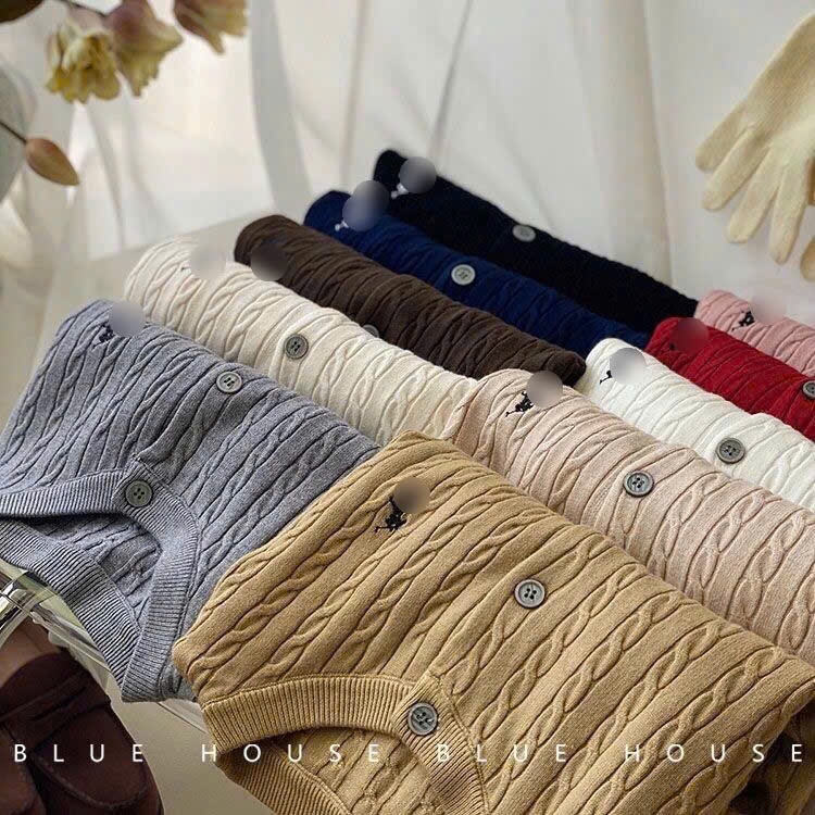 Áo Cadigan Dáng Dài, Áo Khoác Len Mỏng Tay Dài Cổ Tròn Phong Cách Nhẹ Nhàng Phối Thêu Ngựa Ngực Vặn Thừng Hàng Qc Shopqu | BigBuy360 - bigbuy360.vn