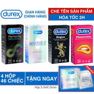 Bao cao su Durex hộp 12 cái tùy chọn ( Performa, Fertherlite, Pleasuremax, Ultima, Kingtex, Invisible) - Play Man
