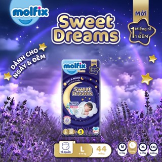  Tã quần Ngày & Đêm chống tràn Molfix Sweet Dreams Jumbo đủ size M52 L44 XL38 2XL34 