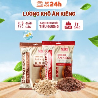   HOẢ TỐC Lương Khô Ăn Kiêng Yến Mạch Và Gạo Lứt 450g Không Đường Ít Calo Hỗ Trợ Giảm Cân Tiểu Đường 