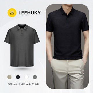 Áo Thun Polo Nam Tay Ngắn LEEHUKY - Chất Liệu Lụa Lạnh Sợi Dừa Co Giãn, Phong Cách Trẻ Trung, Đủ Size M - 2XL - M17