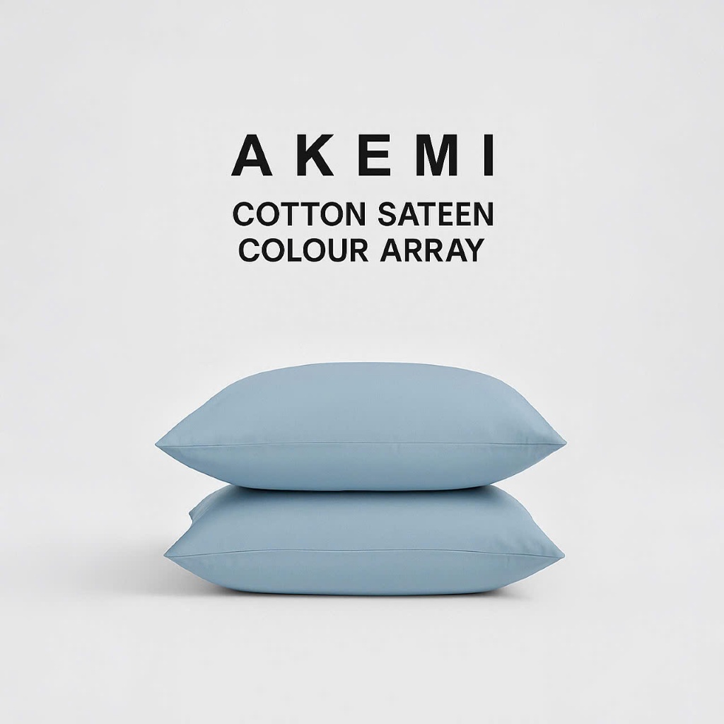 Combo 2 Vỏ Gối Nằm Akemi Cotton Select Colour Array size 51 x 76cm 100% Cotton Sateen