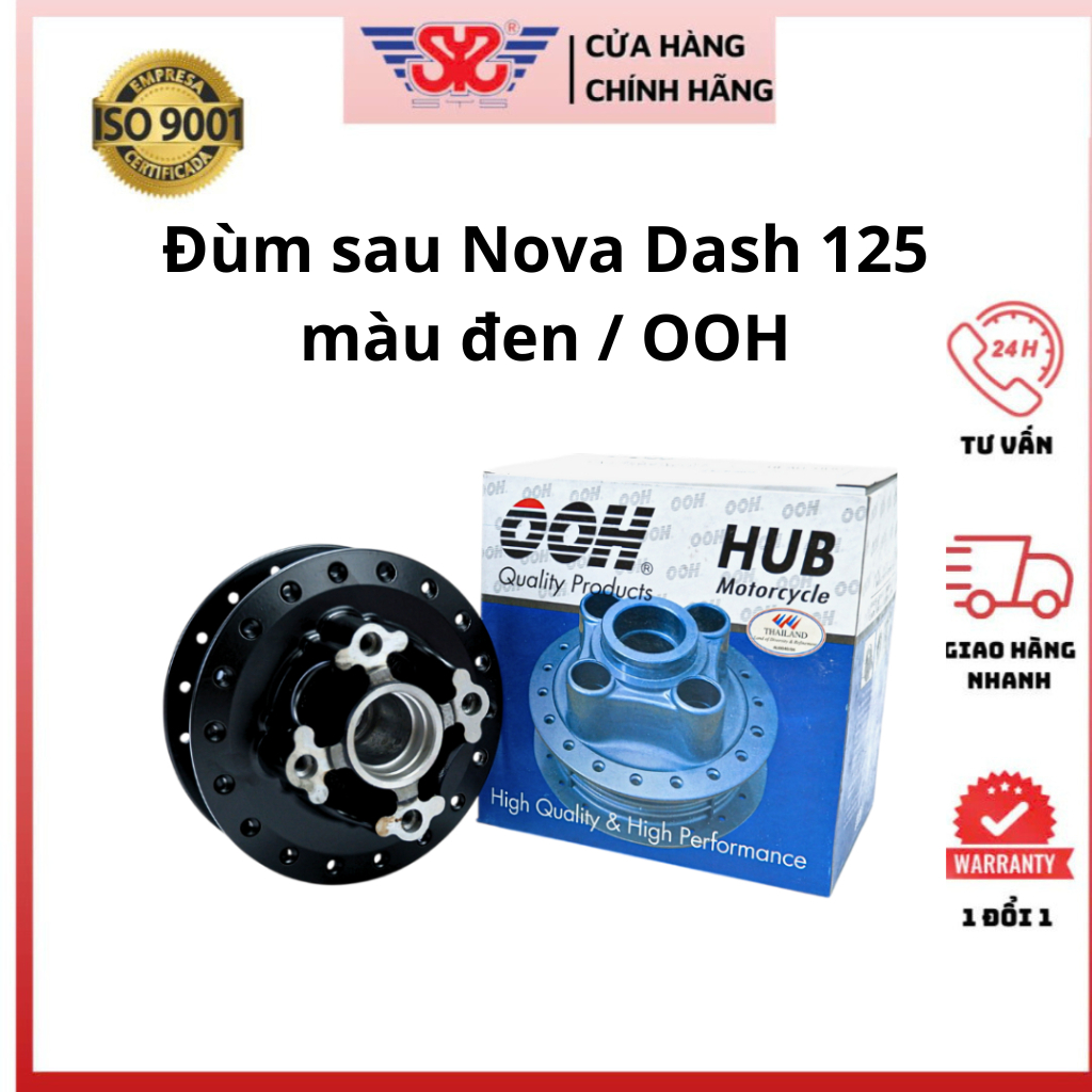 Đùm sau Nova Dash 125 | Mai ơ sau Nova Dash 125 đen chính hãng OOH Thailand 42635