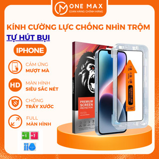  Kính Cường lực tự hút bụi IPHONE cho 16promax 15 14 13 12 11 x xs xr xsmax pro plus promax 