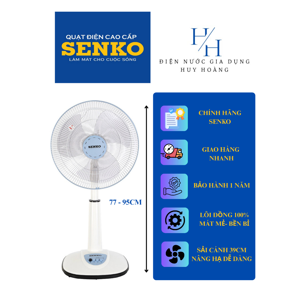 QUẠT LỬNG SENKO L1638 CHÍNH HÃNG BẢO HÀNH 1 NĂM- MÁT MẺ, BỀN BỈ VÀ TIỆN NGHI