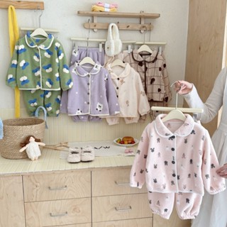  Bộ pijama nhung tuyết mùa đông cho bé trai bé gái dày dặn ấp áp 