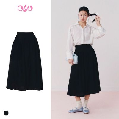 Chân váy OLV xòe midi Maude dáng basic trẻ trung phù hợp mọi dịp