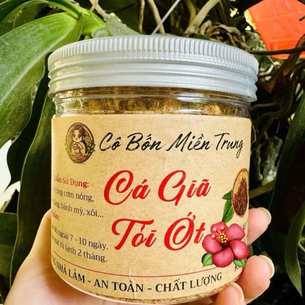 Cá giã tỏi ớt- Cô Bốn Miền Trung- Hộp 200g. Vị Miền Trung- Từ Cá Biển Tươi Tam Quan.