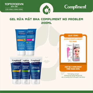 [HÀNG NHẬP KHẨU] Gel rửa mặt BHA Compliment No Problem làm sạch sâu, giảm viêm & mụn 200ml