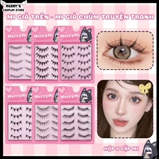  Hộp 5 Cặp Lông Mi Giả Trên Dạng Chùm Kiểu Dáng Truyện Tranh Anime Trang Điểm Makeup 