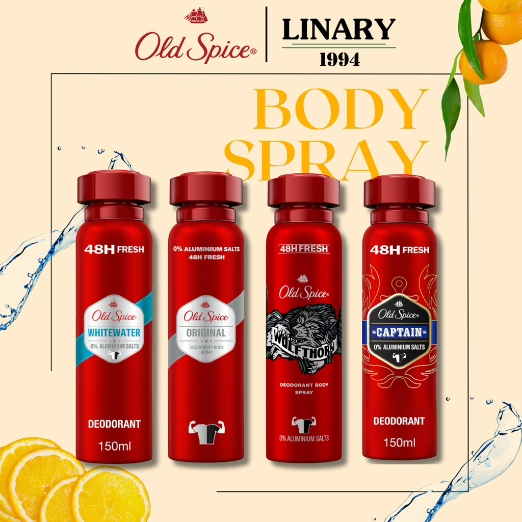 [LINARY1994] Xịt khử mùi toàn thân nam Body spray Old spice CHÍNH HÃNG