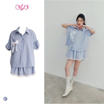 Set OLV áo và chân váy đi chơi Camryn Set