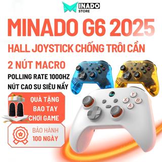  Tay cầm chơi game không dây Minado G6 2025 Joystick Hall Effect tay cầm chơi game FCO 2 nút Macro full skill 