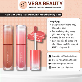[ĐỦ BILL] Son tint bóng PERIPERA Ink Mood Glowy Tint ngọt ngào cho đôi môi căng mọng