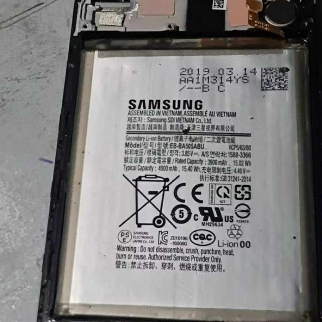 Linh kiện thay thế pin mã EB-BA505ABU điện thoại samsung a50 zin bóc máy