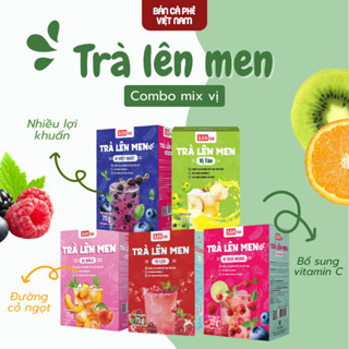 [COMBO 50 GÓI] Trà Lên Men Hoa Quả Mix 5 Vị Thơm Mát, Detox Giúp Đẹp Da, Dễ Uống, Tốt Cho Sức Khỏe