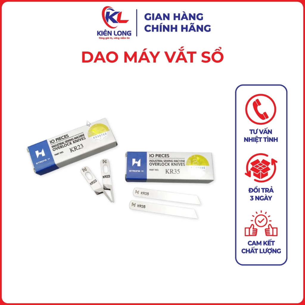 Dao Dưới KR35 StrongH, Dao Trên KR23 StrongH - Máy Vắt Sổ Công Nghiệp