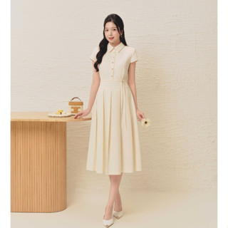 BEAUTEBYV - Váy nữ chiết eo thiết kế dây đai eo cách điệu Marry