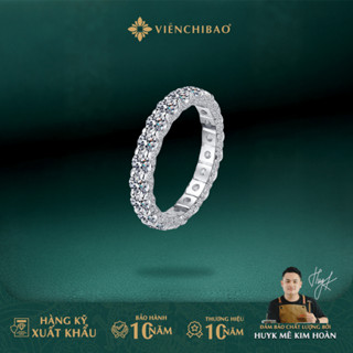 Nhẫn Bạc Nữ Tàng Hình VIỄN CHÍ BẢO Đính Đá Moiss chất liệu bạc ý 925 đính đá - NM101