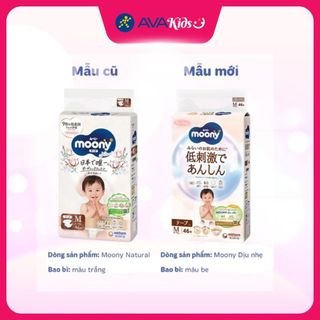 Tã dán Moony Dịu nhẹ size M 46 miếng (6 - 11 kg) - Giao bao bì ngẫu nhiên