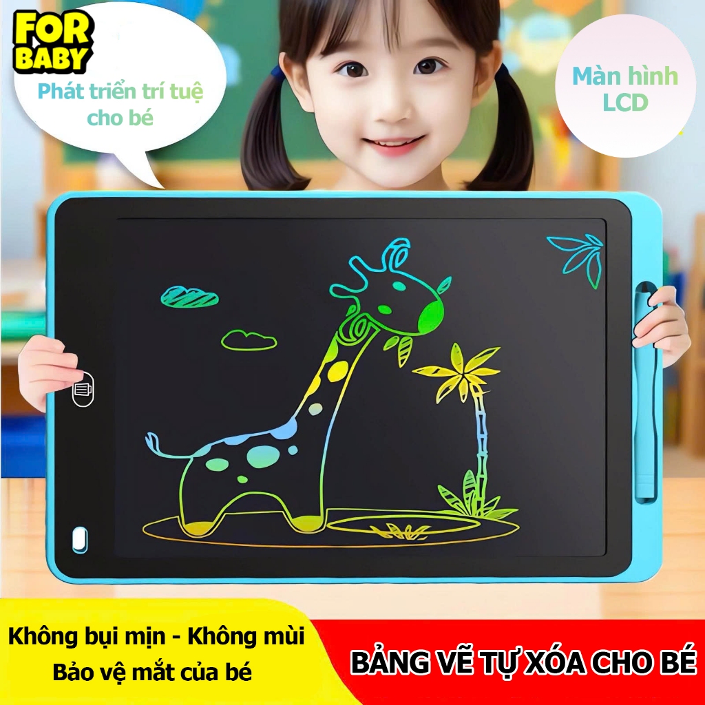 Bảng vẽ tự xóa FORBABY điện tử đa sắc đồ họa đẹp cho bé