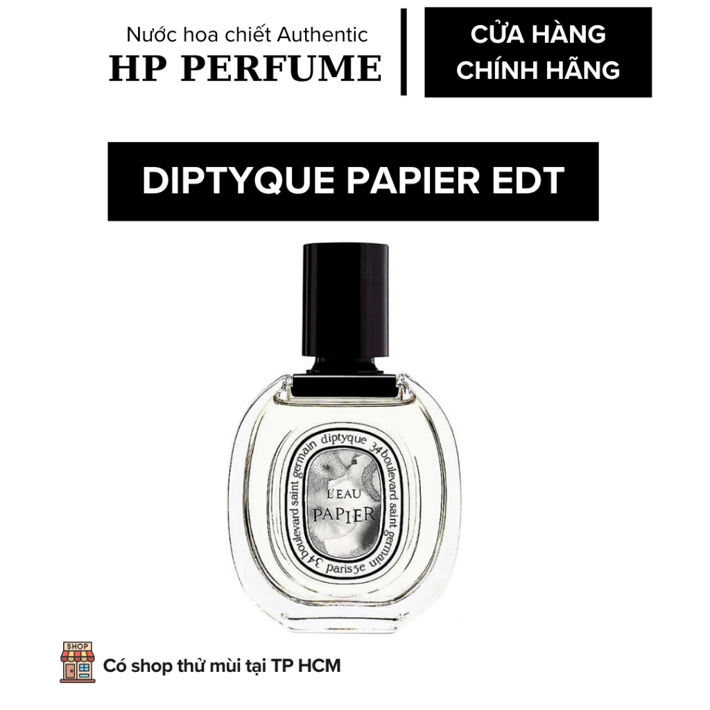 Nước Hoa Unisex Diptyque Papier EDT - Hương Gỗ Giấy Tinh Tế, Thanh Lịch - Chiết 2ml 5ml 10ml