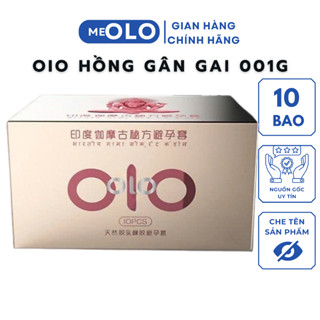  Hộp 10 bcs Bao cao su OIO hồng Ấn gân gai siêu mỏng 001mm kéo dài thời gian quan hệ 