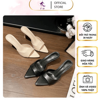 [HÀNG MỚI VỀ] Giày cao gót nữ mũi nhọn 7P bassic êm chân hack dáng GGC0022 - Xưởng Giày T và H